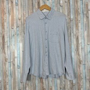 Kit + Ace XL Long Sleeve Button Up Shirt Stretch Jersey Knit Technical Career‎